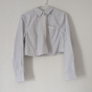 Cropped Button Up Blouse